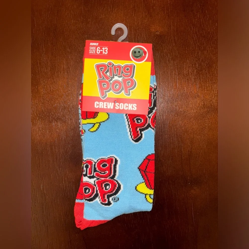 RING POP NOVELTY CREW SOCKS NWT MEN’S SHOE SIZE 6-13